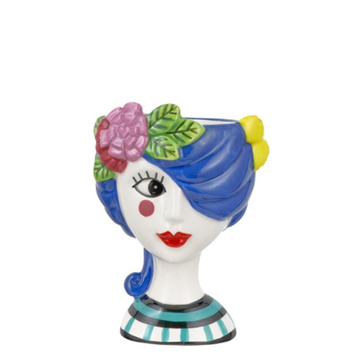 Vaso ceramica, LE STILOSE iris, cm 14,50x11,50x17,80