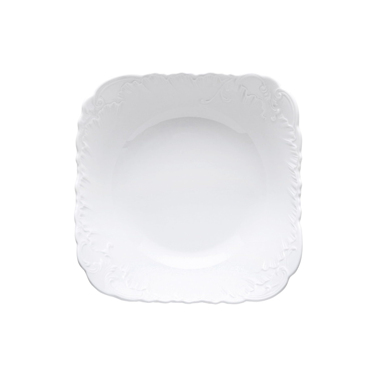 Insalatiera ELISA ROCOCO', in porcellana bianco cm 27