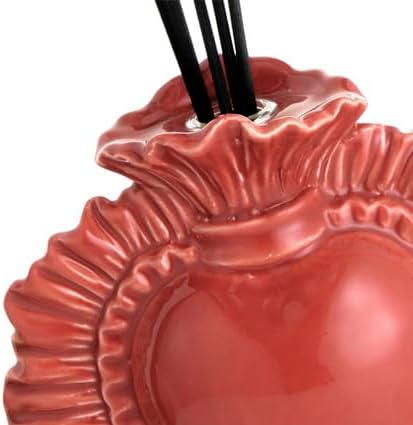 Profumatore ex voto, corallo, con stecchini, cm 14x8x15