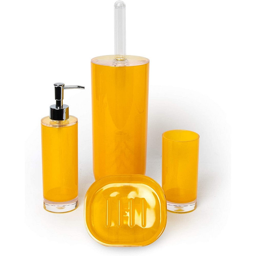 Porta scopino wc SPA, plastica resistente, giallo