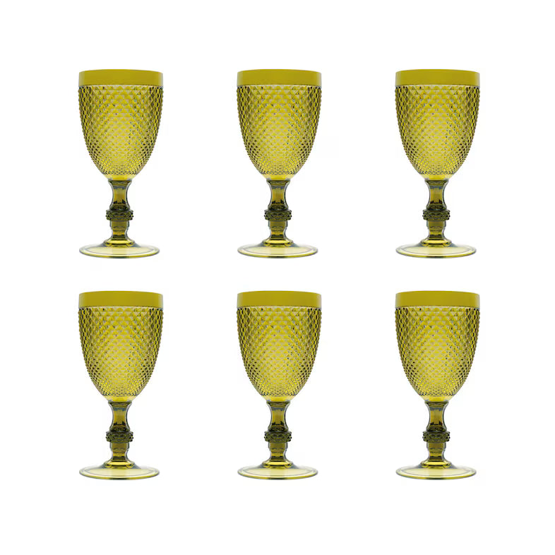 Calice Diamond verde, plastica resistente, riutilizzabile, 390 ML