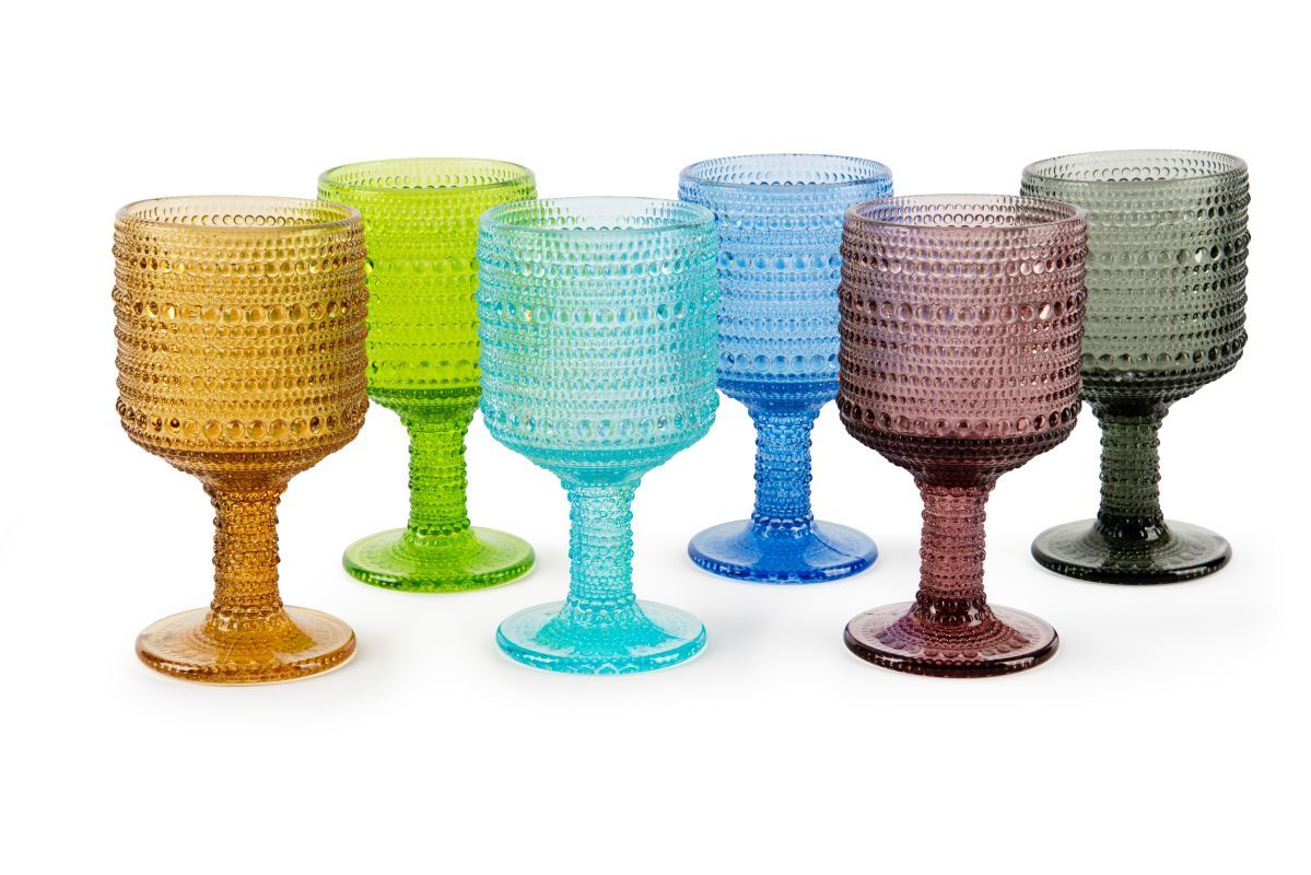 Calici AURORA, 6 pezzi, multicolore, vetro colorato in pasta, ml 300