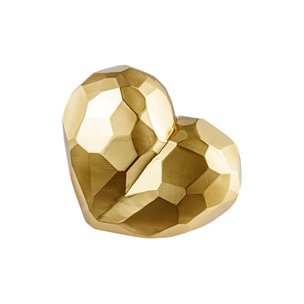 Cuore sfaccettato oro