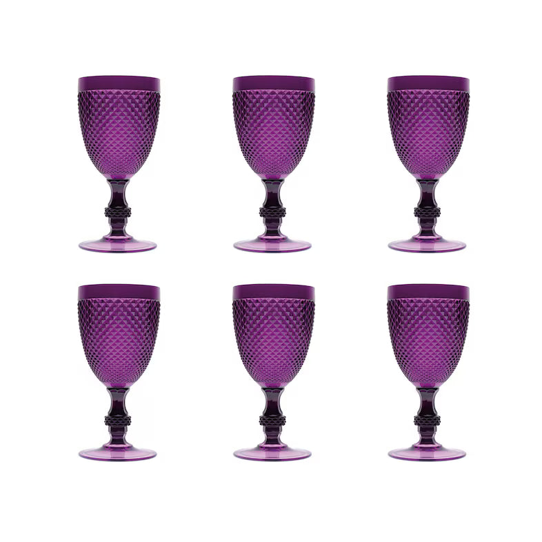 Calice Diamond viola, plastica resistente, riutilizzabile, 390 ML