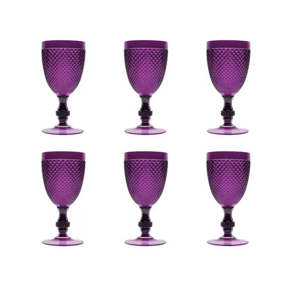 Calice Diamond viola, plastica resistente, riutilizzabile, 390 ML