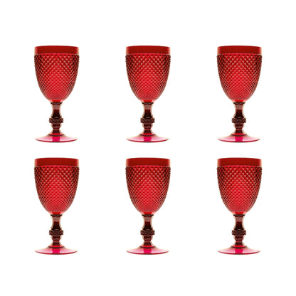 Calice Diamond rosso, plastica resistente, riutilizzabile, 390 ML