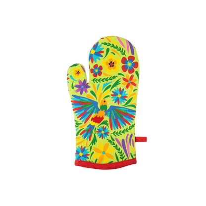 Guanto forno MEXICAN FLOWER, stile siciliano, 32x18 cm