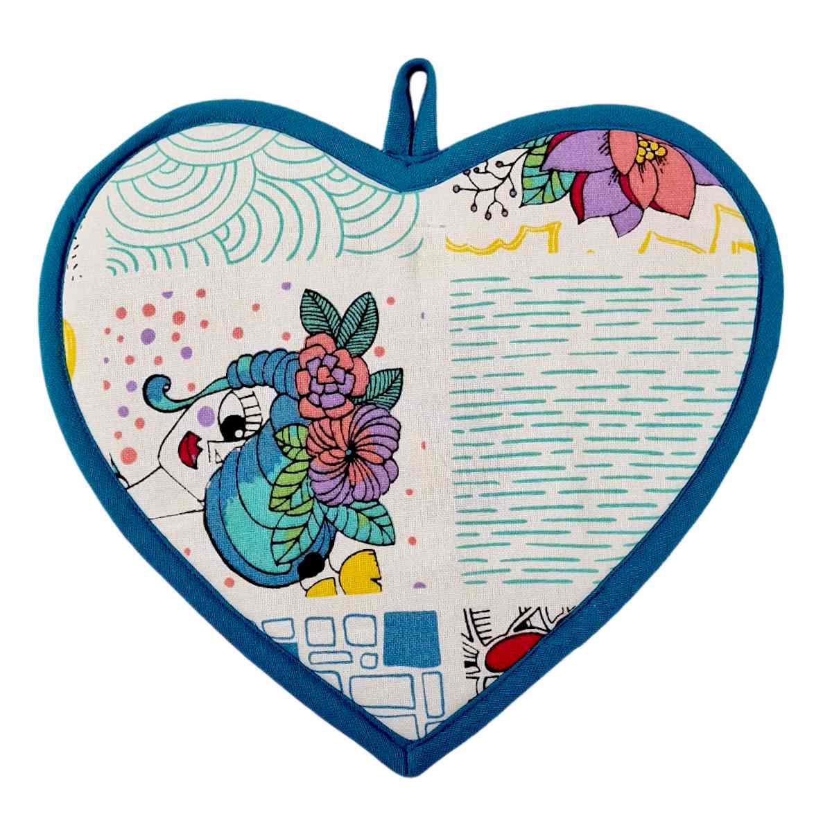 Sottopentola LE STILOSE, cuore con cannella, in cotone, cm 28