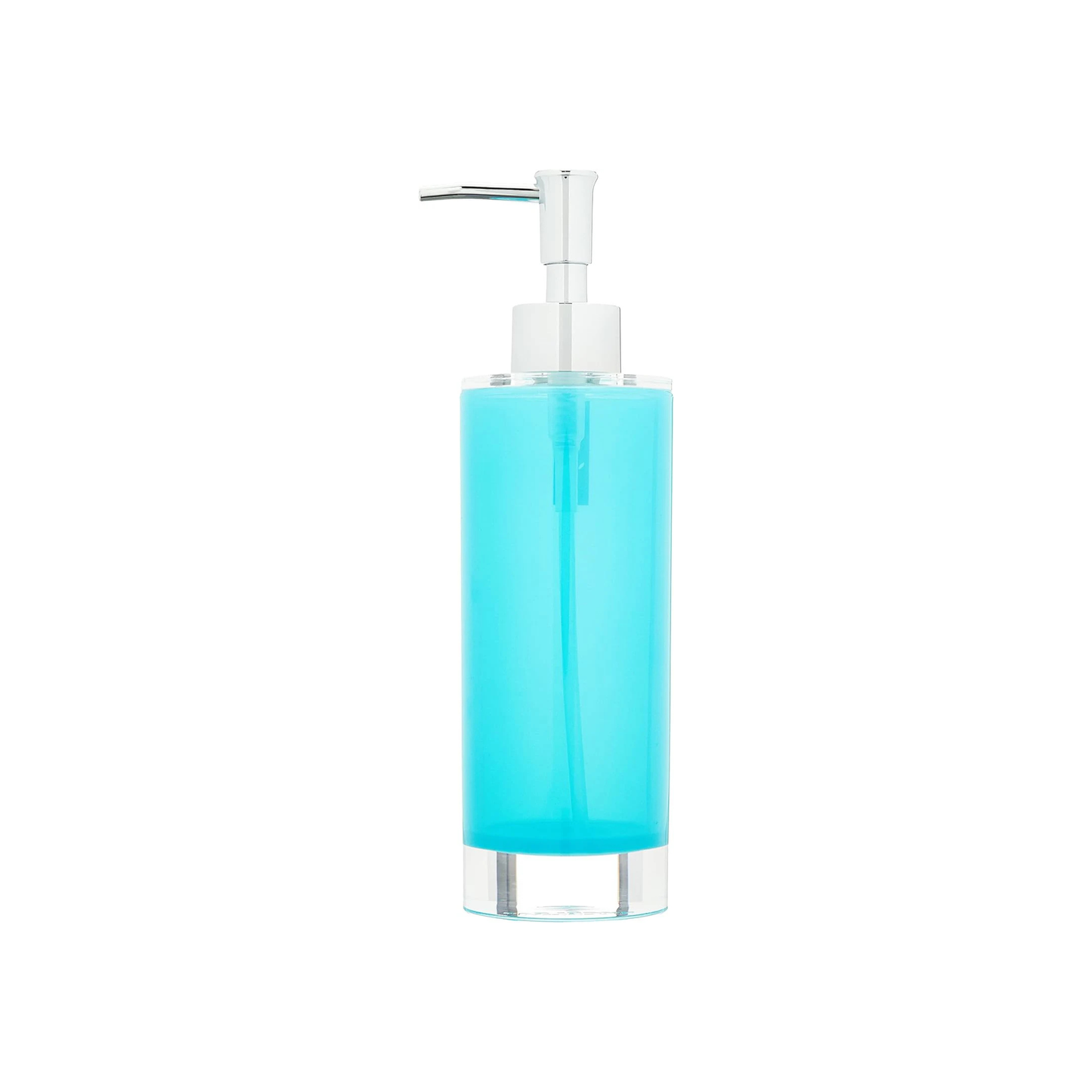 Dosatore per sapone liquido SPA, plastica resistente, azzurro, 300 ml