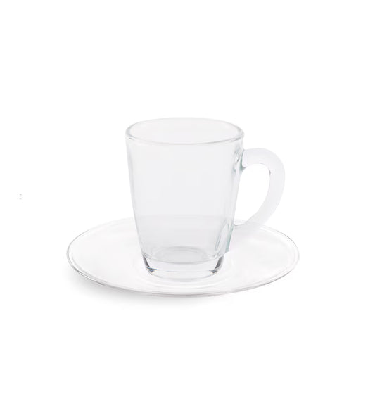 Set 6 tazze caffè 9 cl Florence vetro trasparenti