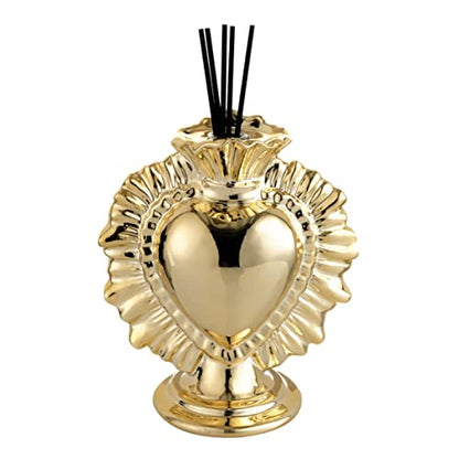 Profumatore ex voto, oro, con stecchini, cm 14x8x15