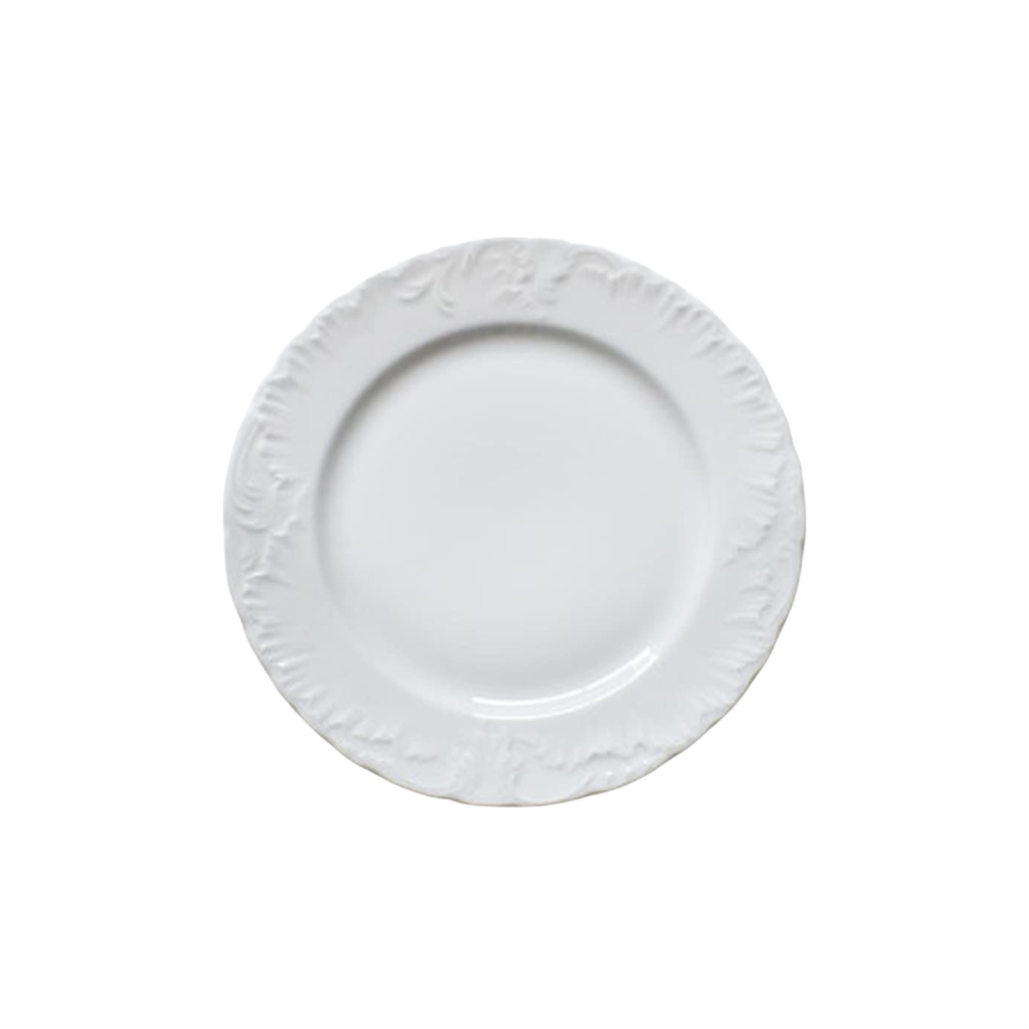 Piatto piano ELISA ROCOCO' in Porcellana, 26 cm, Bianco