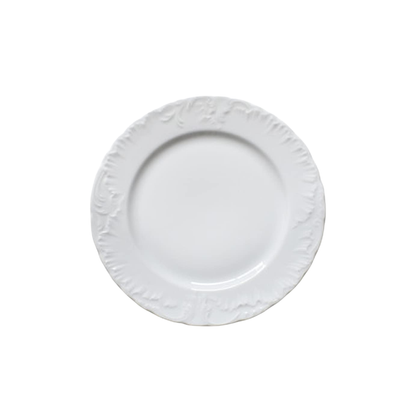 Piatto piano ELISA ROCOCO' in Porcellana, 26 cm, Bianco