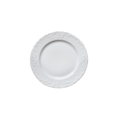 Piatto frutta ELISA ROCOCO' in Porcellana, 19 cm, Bianco