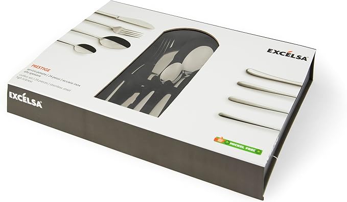 Prestige Set 24 Posate in Acciaio INOX, Lucidatura a Specchio