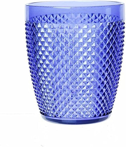 Bicchiere Diamond blu, plastica resistente, riutilizzabile, 400 ML