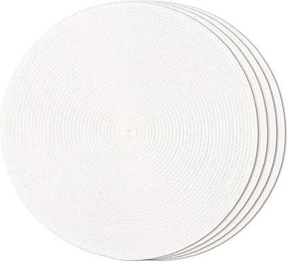 Tovaglietta bianca, tonda, 36 cm, multicolore