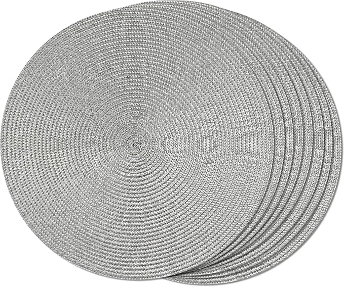 Tovaglietta grigio, tonda, 36 cm, multicolore