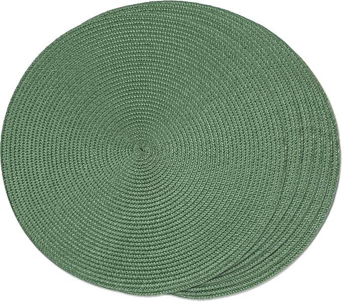 Tovaglietta verde, tonda, 36 cm, multicolore