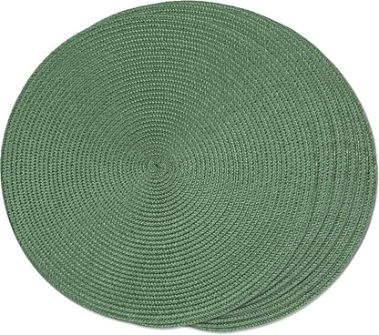 Tovaglietta verde, tonda, 36 cm, multicolore
