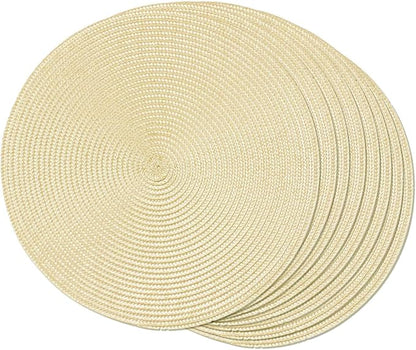 Tovaglietta crema, tonda, 36 cm, multicolore