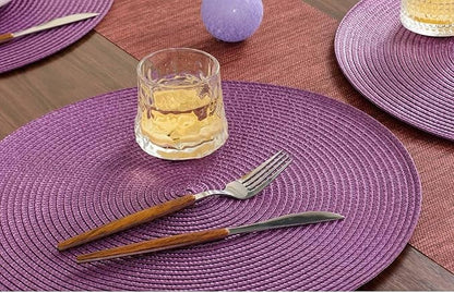 Tovaglietta viola, tonda, 36 cm, multicolore