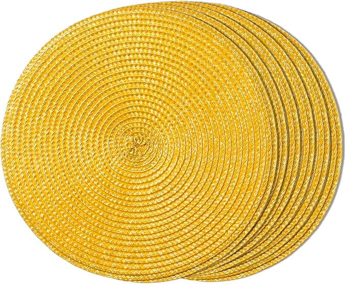 Tovaglietta giallo, tonda, 36 cm, multicolore