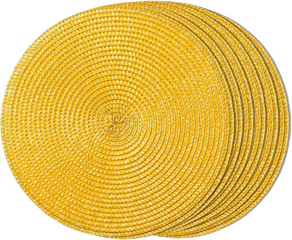 Tovaglietta giallo, tonda, 36 cm, multicolore