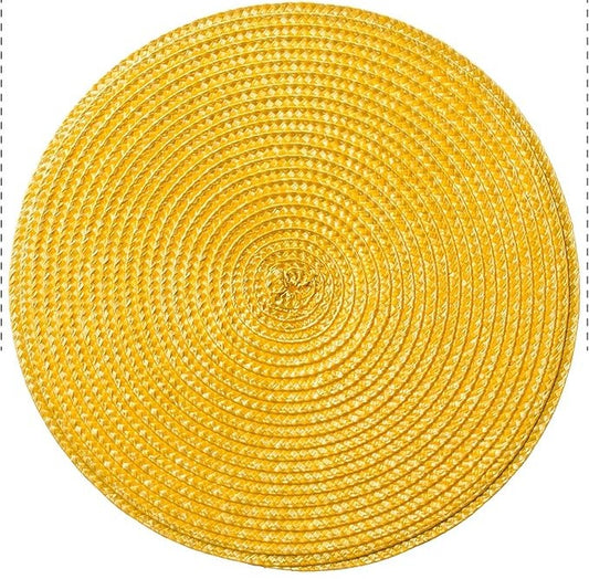Tovaglietta giallo, tonda, 36 cm, multicolore