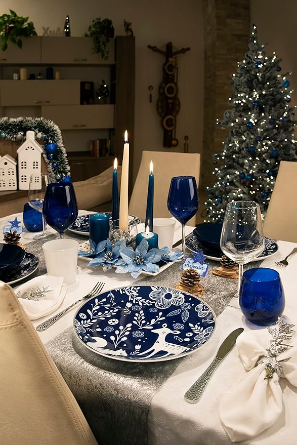Calici da Vino in Vetro Blu, 50 cl