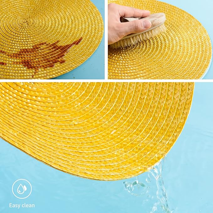 Tovaglietta giallo, tonda, 36 cm, multicolore