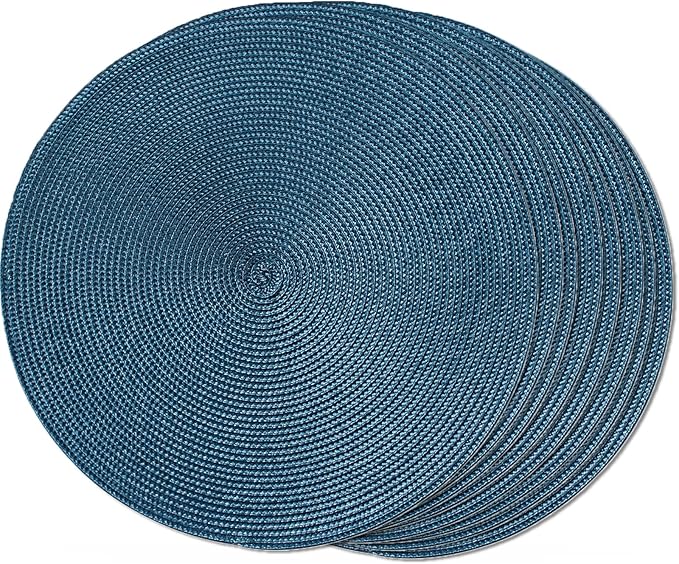 Tovaglietta blu, tonda, 36 cm, multicolore