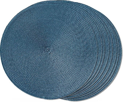 Tovaglietta blu, tonda, 36 cm, multicolore