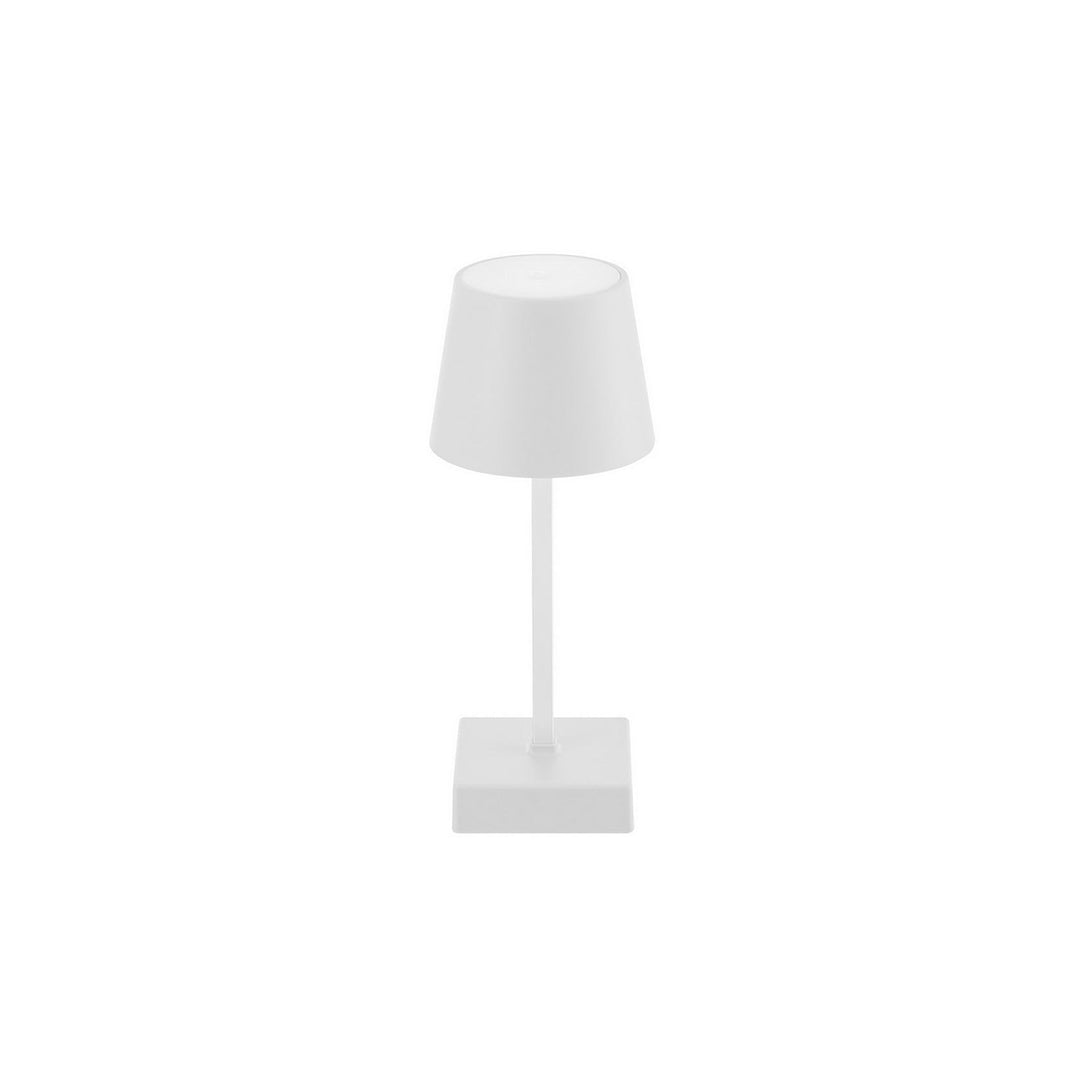 Lampada touch led base e cappello bianco