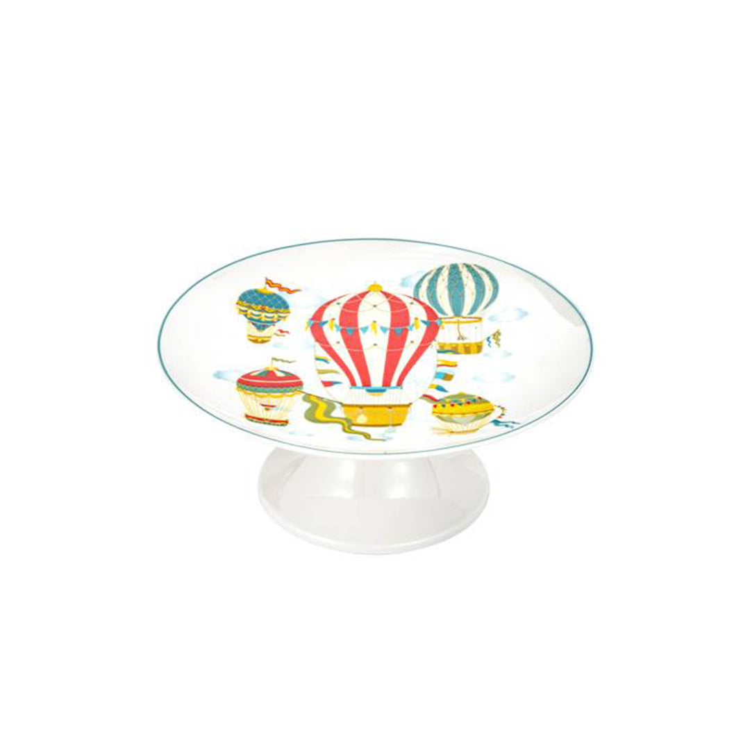 Alzatina dolci Mongolfiere colorate porcellana cm 20