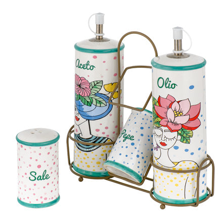 Set LE STILOSE menage olio-aceto, sale-pepe