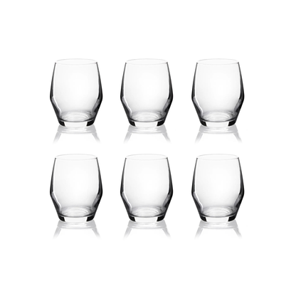 Bicchieri acqua VERONA, 6 pezzi, vetro trasparente ml 370