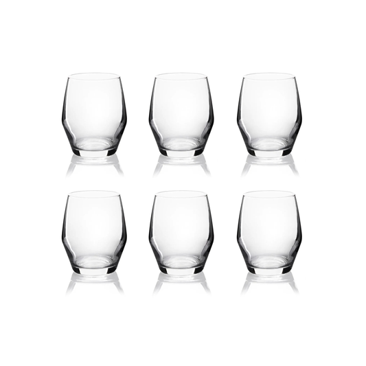 Bicchieri acqua VERONA, 6 pezzi, vetro trasparente ml 370