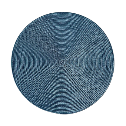 Tovaglietta blu, tonda, 36 cm, multicolore