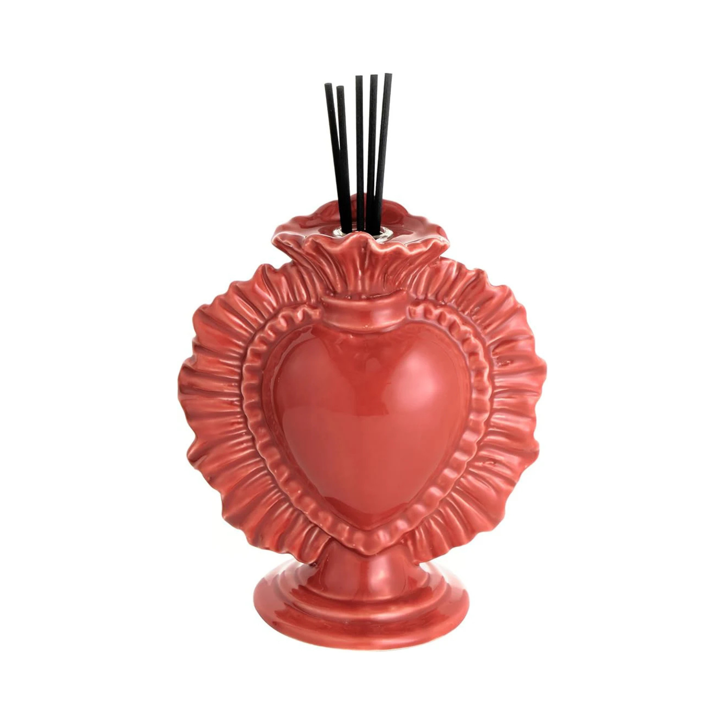 Profumatore ex voto, corallo, con stecchini, cm 14x8x15