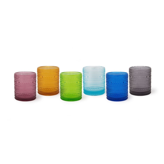 Bicchieri acqua AURORA, multicolore, vetro colorato in pasta ml 300