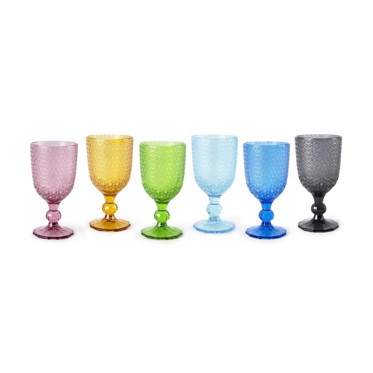 Calici ICE, 6 pezzi, multicolore, vetro colorato in pasta ml 300