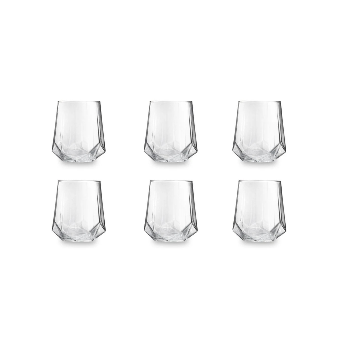 Bicchieri acqua DIAMANTE, 6 pezzi, vetro trasparente ml 400