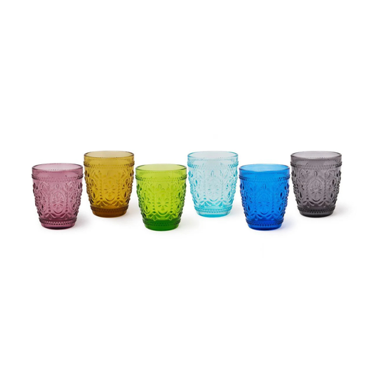 Bicchieri acqua VINCI, multicolore, vetro colorato in pasta, ml 250