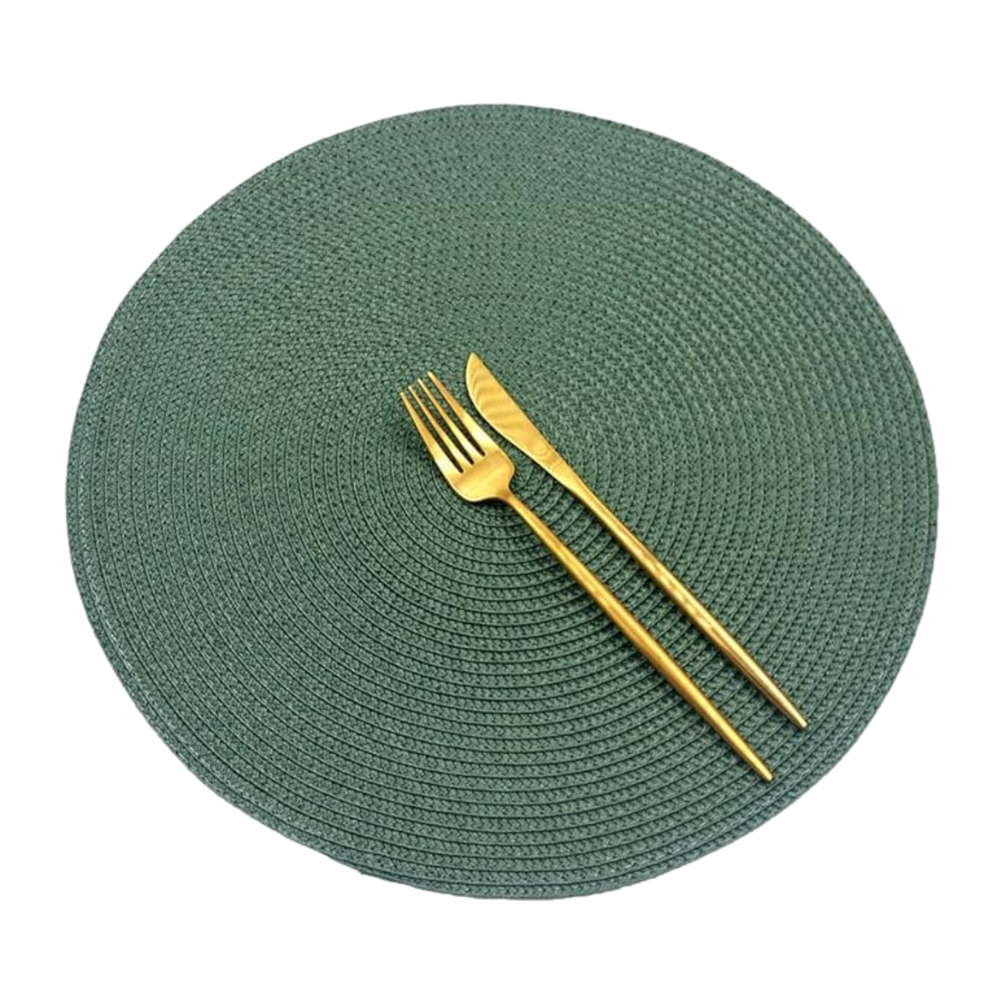 Tovaglietta verde, tonda, 36 cm, multicolore