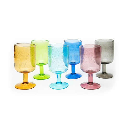 Calici COLOR BUBBLE, multicolore, vetro colorato in pasta, ml 390