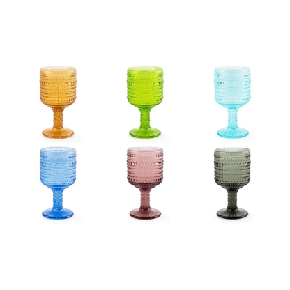Calici AURORA, 6 pezzi, multicolore, vetro colorato in pasta, ml 300