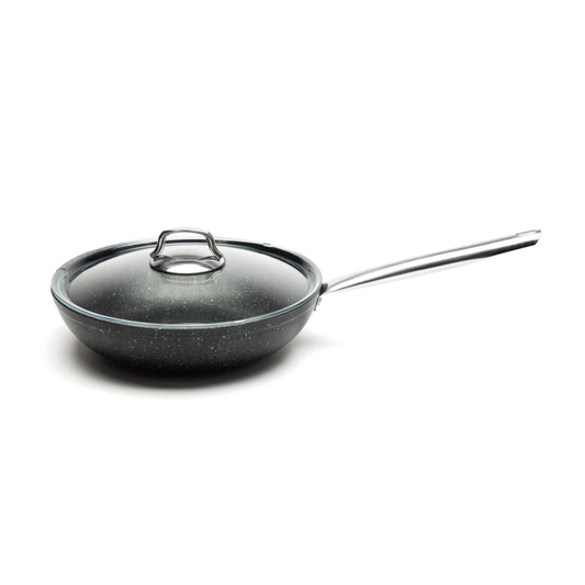 Padella wok antiaderente, alluminio forgiato, 28 cm