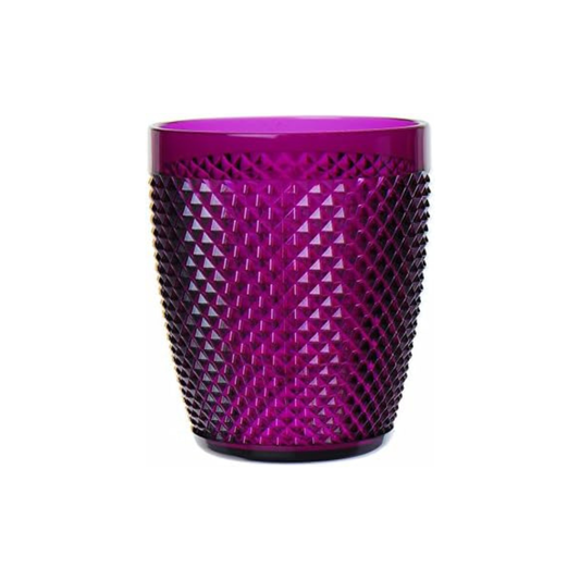 Bicchiere Diamond viola, plastica resistente, riutilizzabile, 400 ML