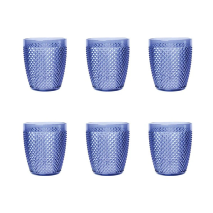 Bicchiere Diamond blu, plastica resistente, riutilizzabile, 400 ML